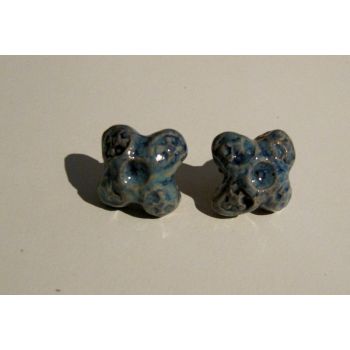 Aretes  de Cerámica azules