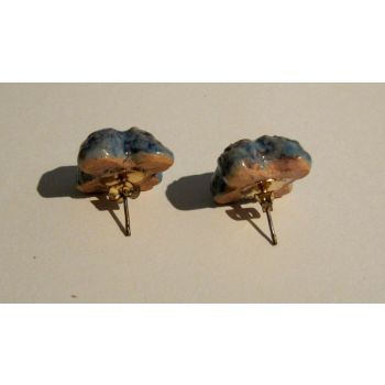 Aretes  de Cerámica azules