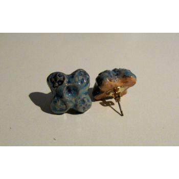 Aretes azul de Cerámica