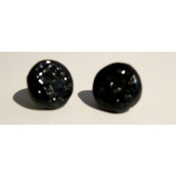 Aretes  circular negro de Cerámica