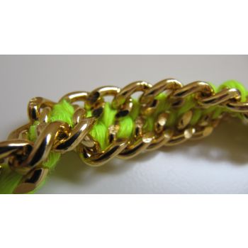 Brazalete de Cadena trenzado Verde Lima